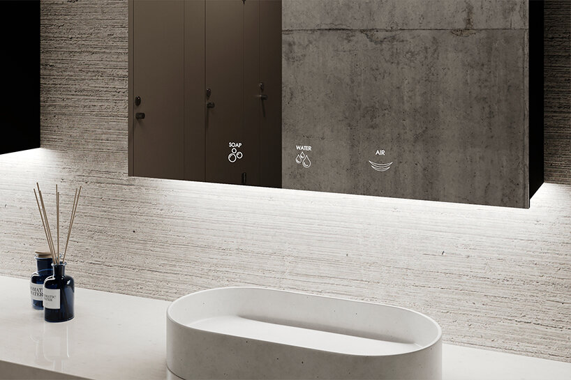 mediclinics’ invisible behind-the-mirror restroom systems enhance design, hygiene and space