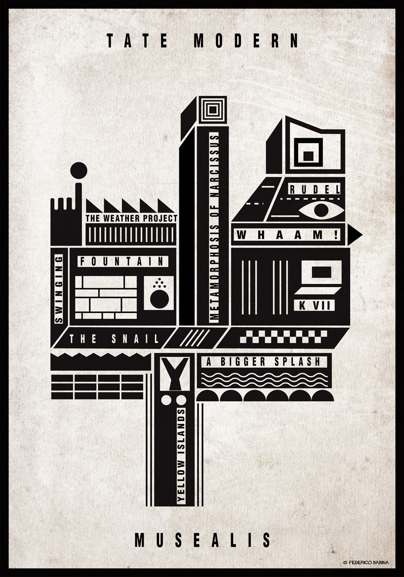 the pompidou, guggenheim and more come alive in federico babina’s musealis illustrations