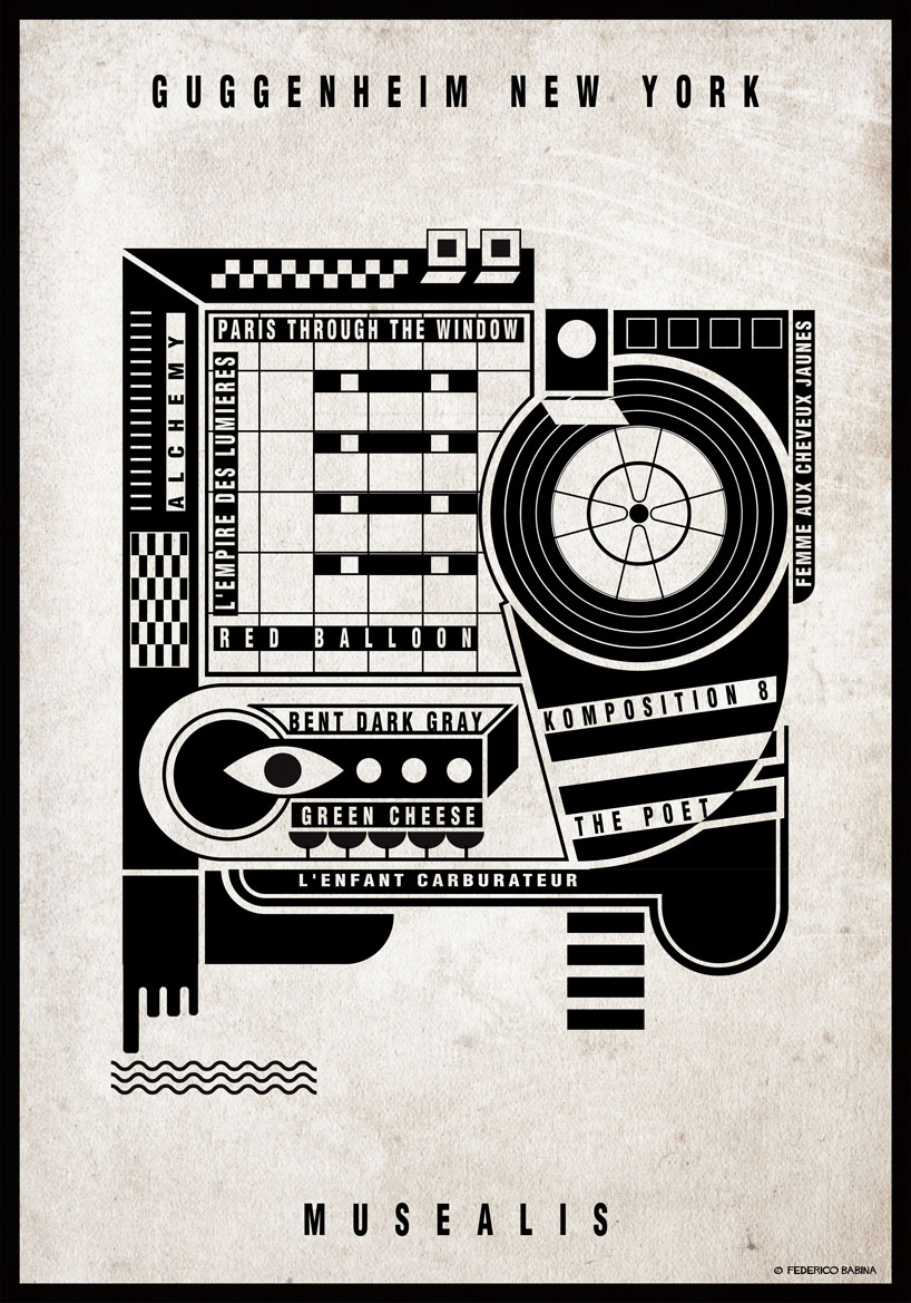 the pompidou, guggenheim and more come alive in federico babina’s musealis illustrations