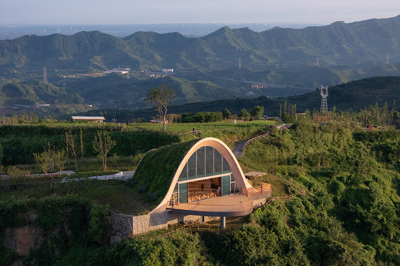 MVRDV completes earth-covered pavilion with viewing deck for public gatherings in china