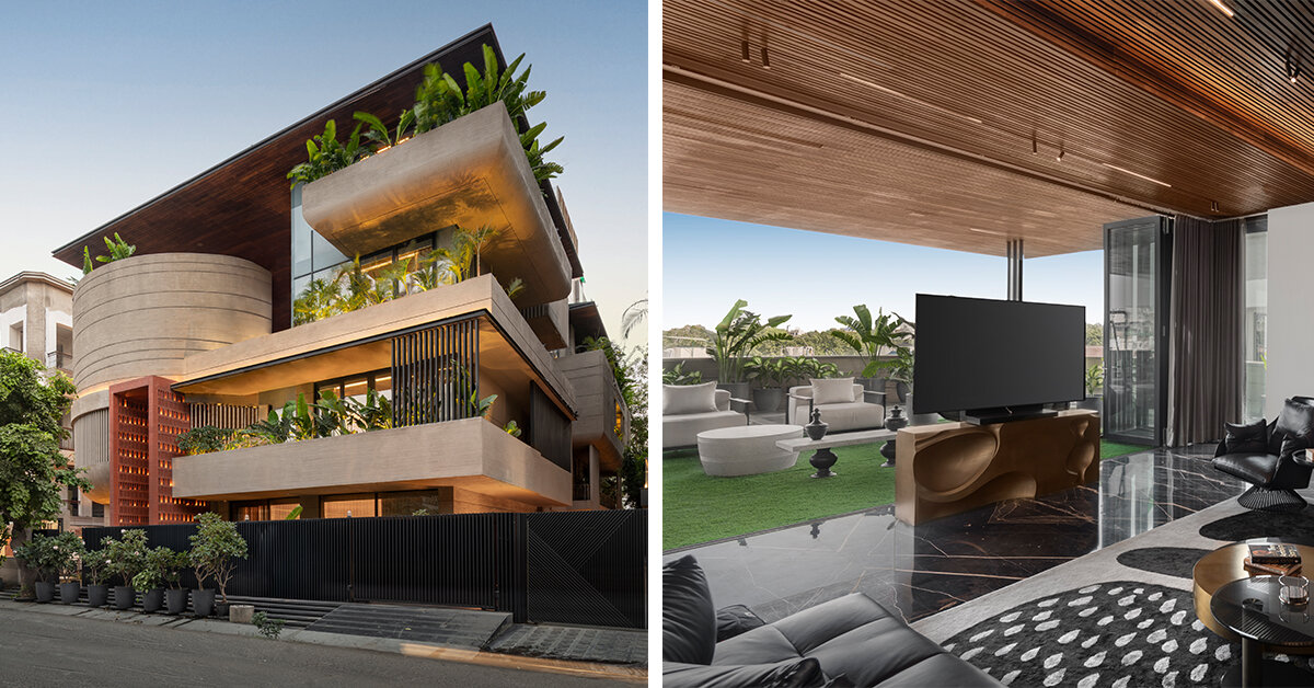 climatic, concrete nadhyavart residence by atrey and associates