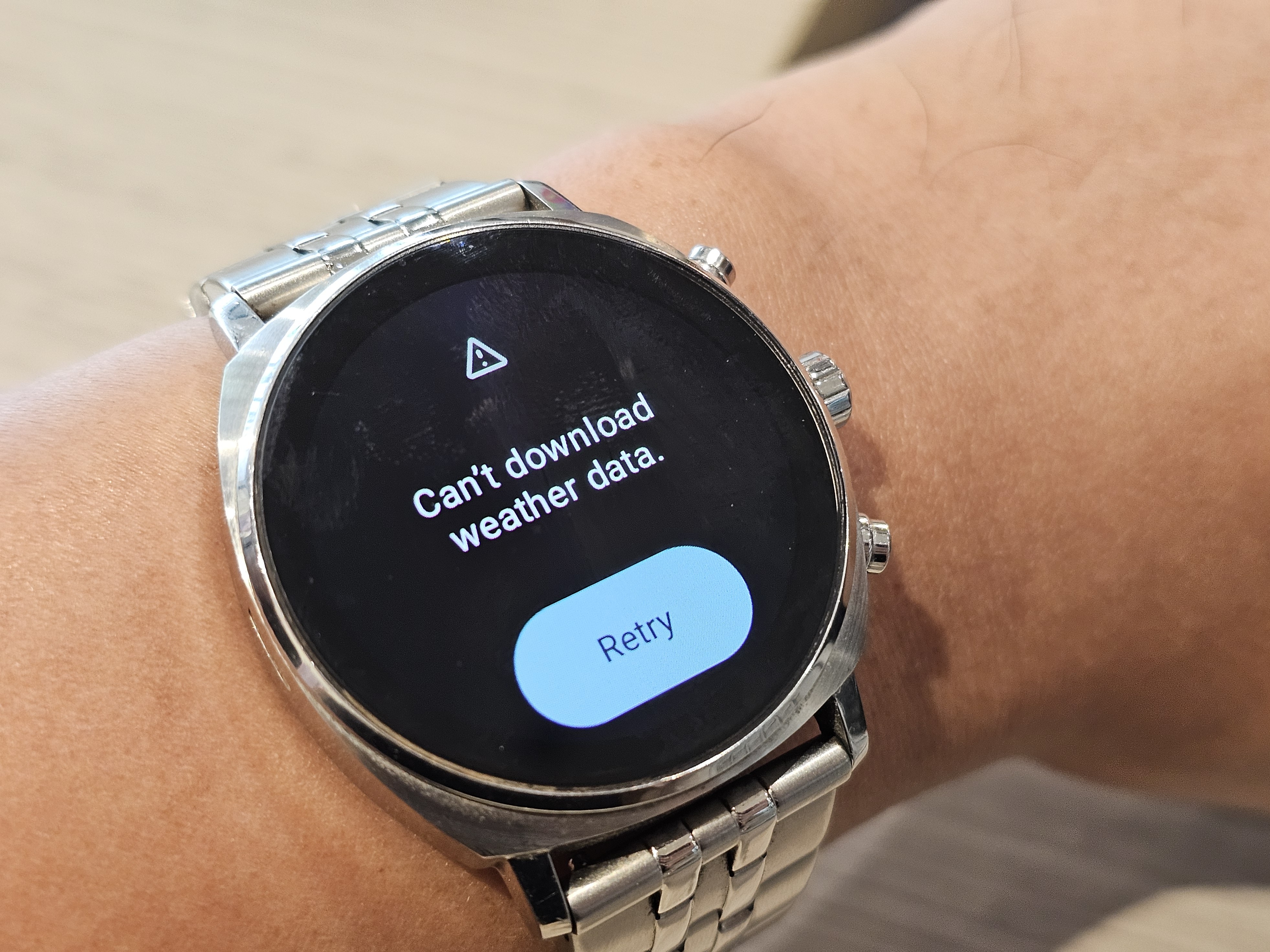 Google Weather app broken on a Wear OS smartwatch