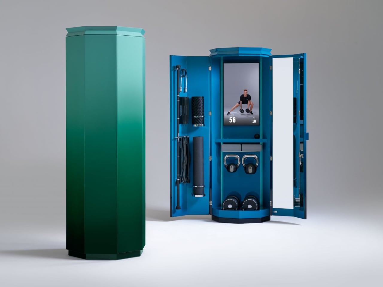 Ottagono Packs a Full Workout into a Luminous Octagonal Column