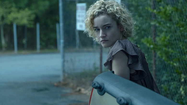 Ruth Langmore (Julia Garner) peers nervously in Ozark