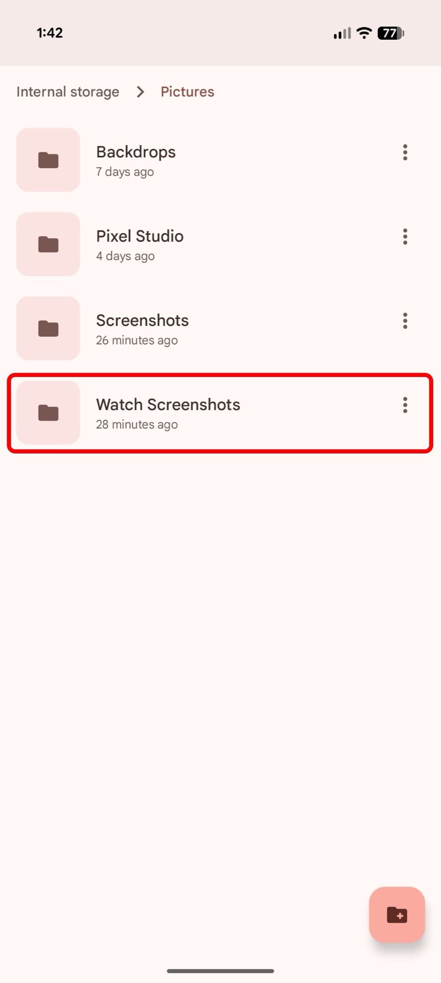 pixel watch automatically saved screenshots folder 1