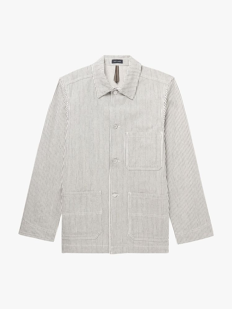 Image may contain: Home Decor, Linen, Clothing, Long Sleeve, Sleeve, Shirt, Coat, and Jacket