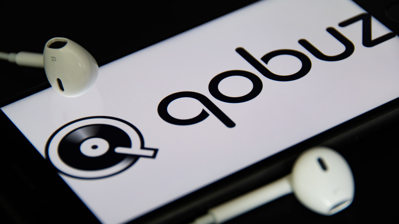 A picture of Qobuz app icon on a phone screen