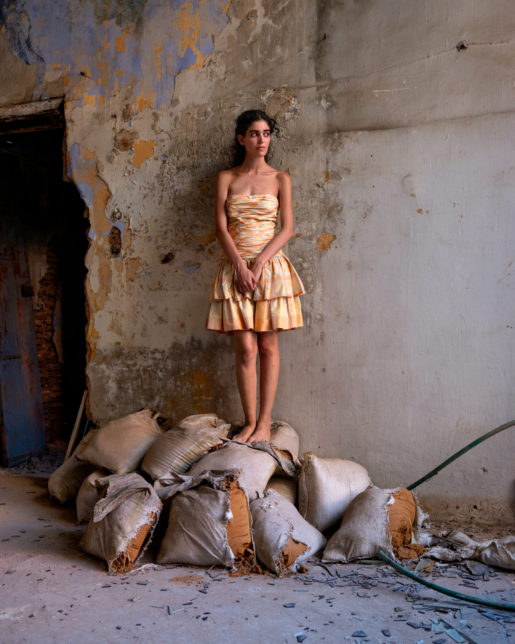 Rhea (On the Sandbags), Beirut, Lebanon, 2024.