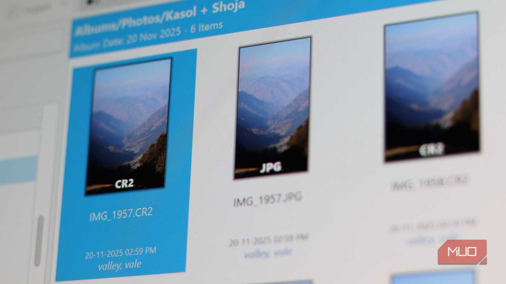 RAW images taken from Canon DSLR.