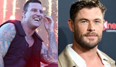 Parkway Drive onstage in 2024 and Chris Hemsworth in 2025