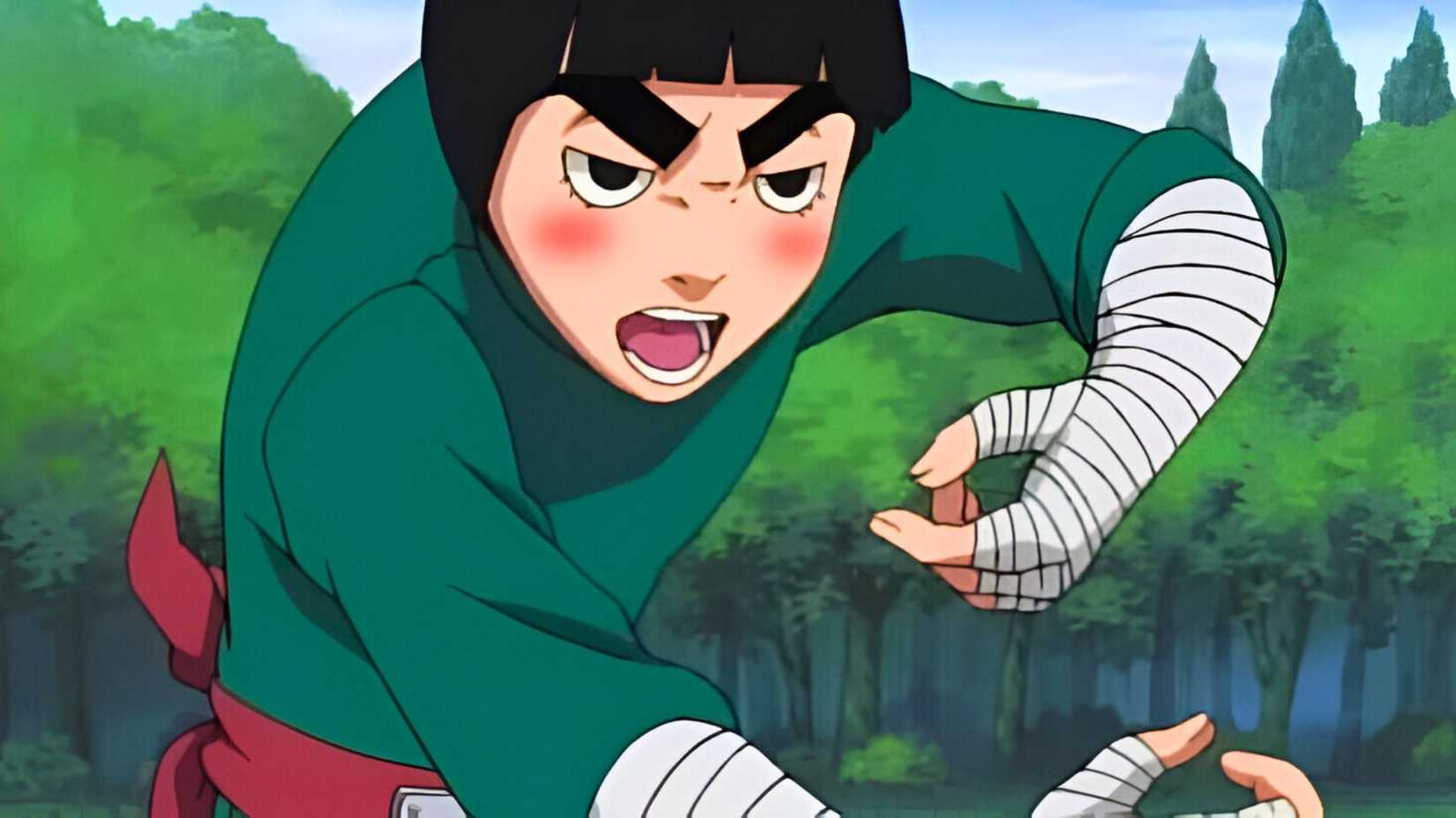 Rock Lee fighting while drunk in Naruto