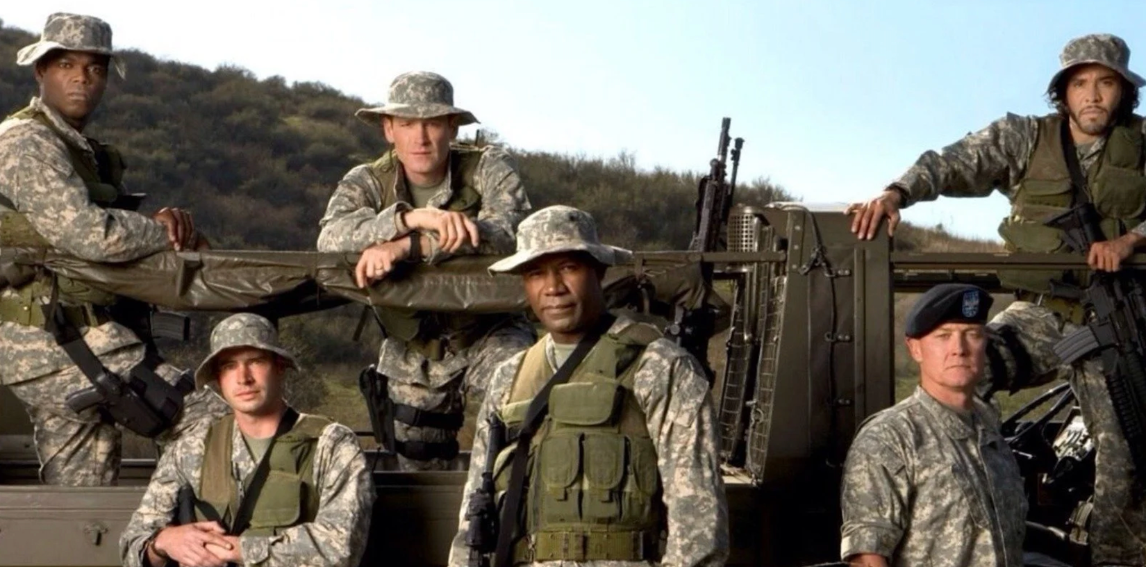 The Unit show poster with the unit dressed in tactical gear