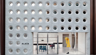 marble facade by halleroed fronts alaïa's china flagship in beijing