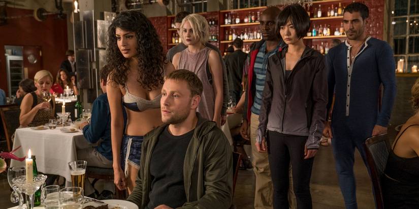 Sense8 characters standing around looking forward