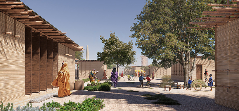 mud bricks and wood build low-cost shelter modules for displaced communities in somalia