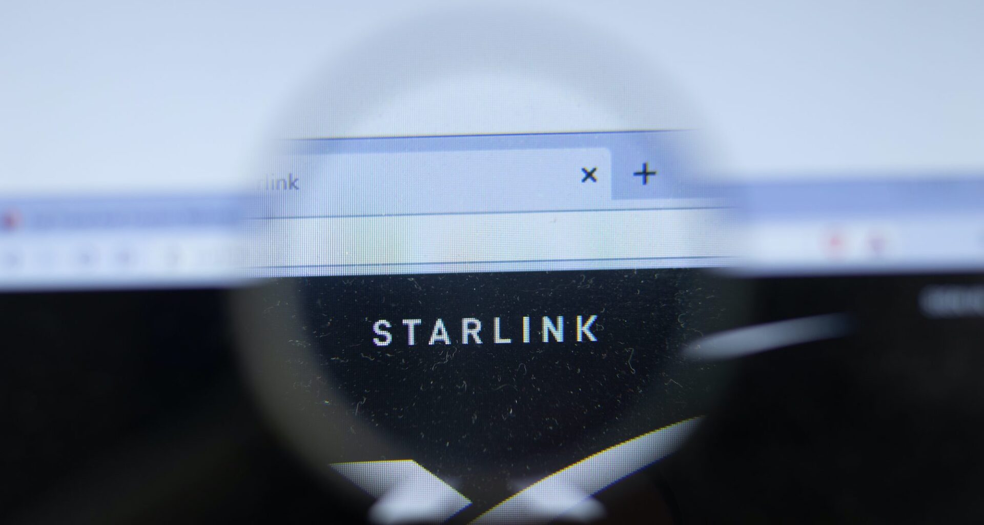 Starlink logo on a computer