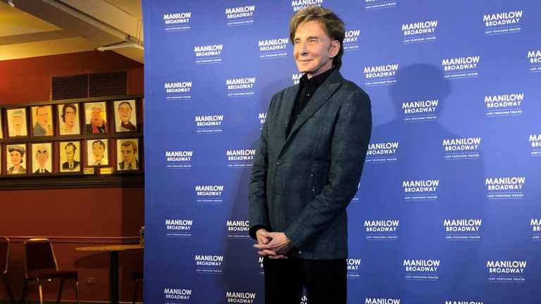 Barry Manilow poses for photographers ahead of a run of shows on Broadway in New York City in 2019. Pic: Reuters