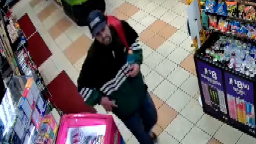 Nick Reiner is seen inside a gas station shortly before his arrest nearby.