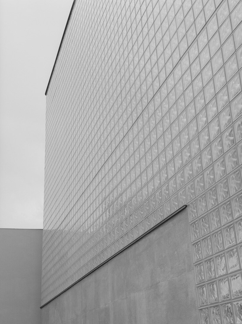 stocker lee architetti wraps MANMADE seoul with textile-like concrete and glass blocks