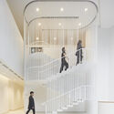 The Butterfly and First Baptist Church Complex / Revery Architecture - Interior Photography, Stairs, Glass, Handrail