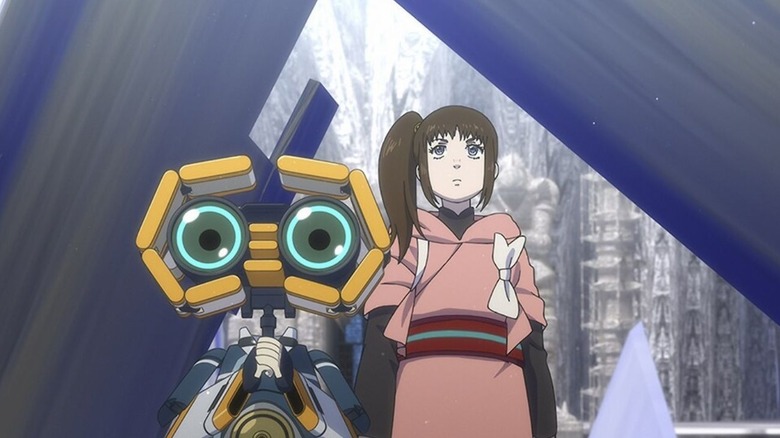 Teto guides Kara through the space station on Star Wars: Visions