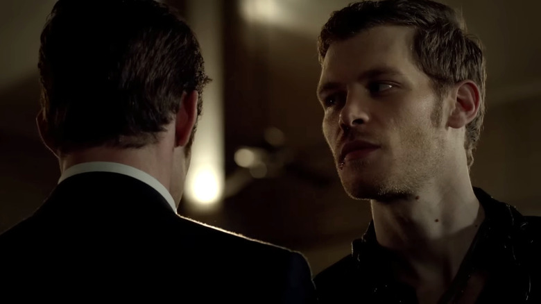 Joseph Morgan's Klaus Mikaelson staring at Daniel Gillies' Elijah Mikaelson in The Originals
