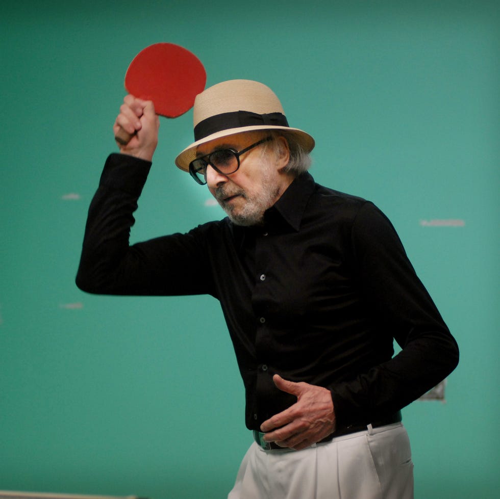 marty reisman, holder of 18 international and us national table tennis titles, pictured at age 77