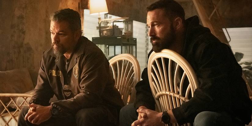 Matt Damon as Dane Dumars and Ben Affleck as JD Byrne in 'The Rip.'
