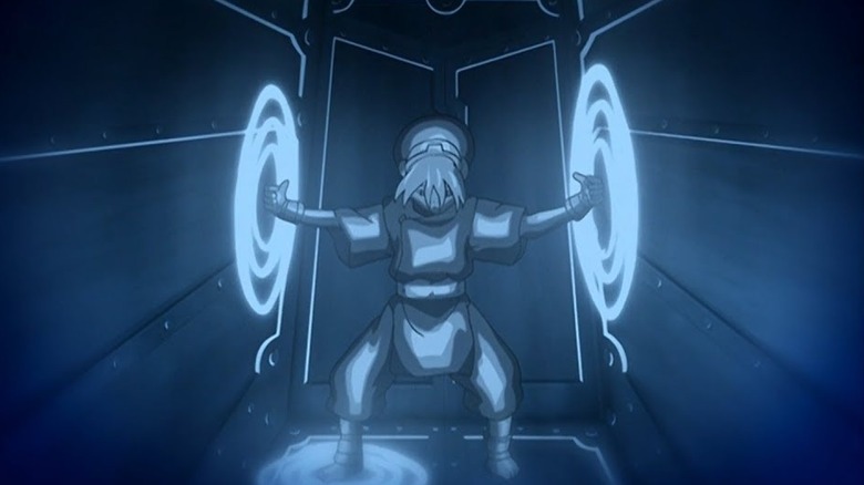 Toph metalbending with her seismic sense in Avatar: The Last Airbender