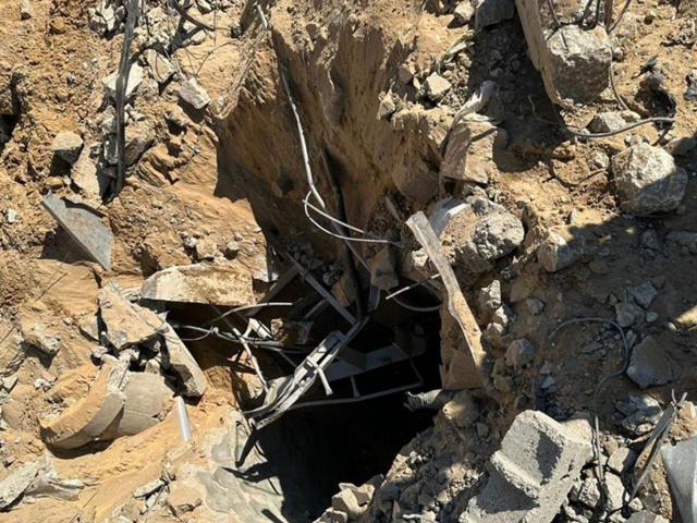 Hamas tunnel shaft located on the grounds of the Shifa Hospital, Photo Credit: IDF.