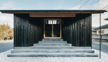 charred cedar facade enfolds kiln-inspired sauna in japan