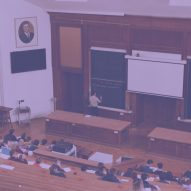 Students in a university lecture