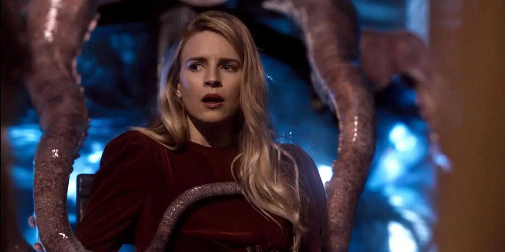 Brit Marling with a tentacled creature in The OA