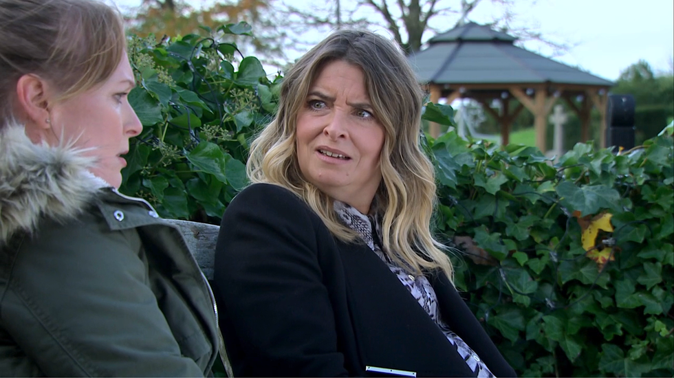 vanessa woodfield and charity dingle, emmerdale