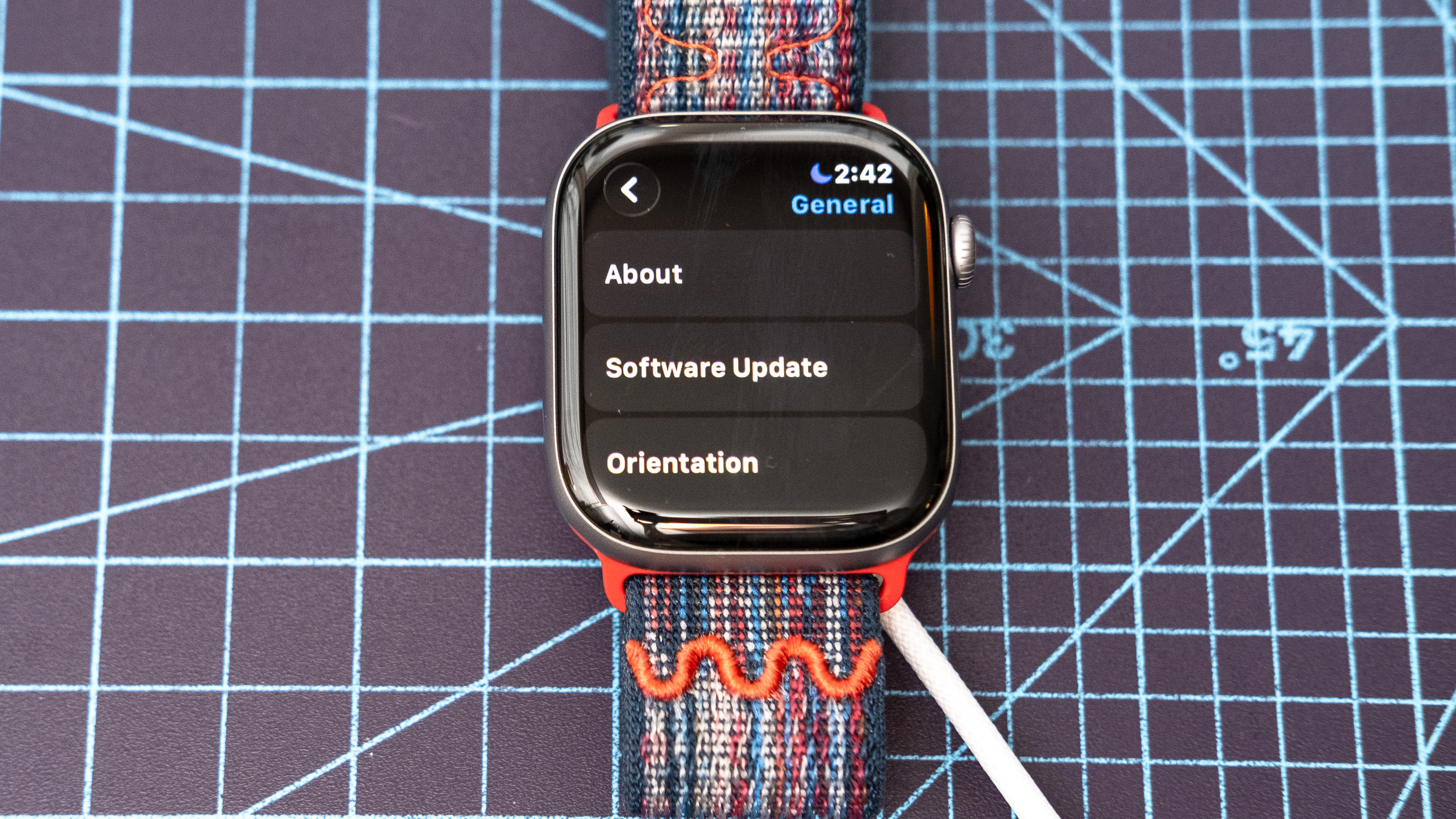 Apple Watch Series 11 close-up showing the setup and pairing process 
