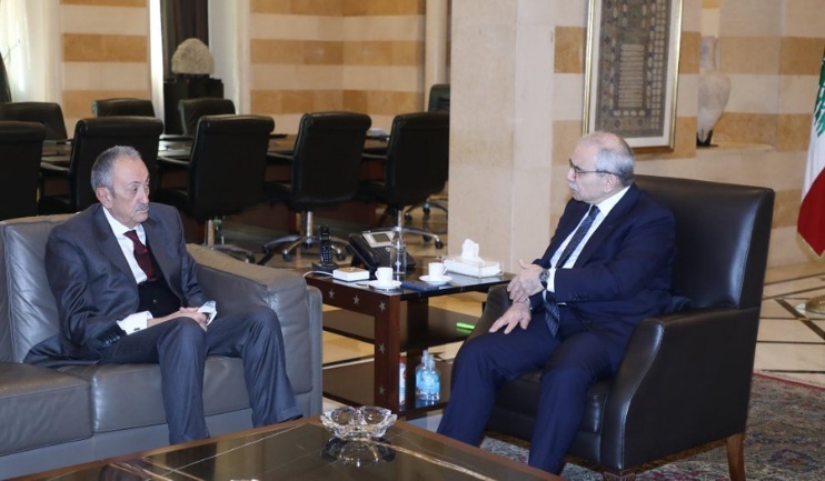 Salam meets with Karam (X account of the Lebanese prime minister's office, December 4, 2025)
