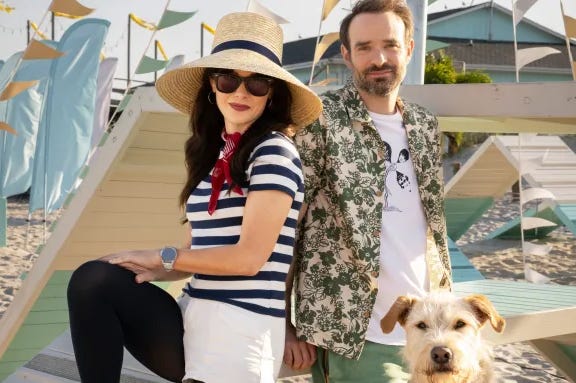 zooey deschanel, charlie cox, merv