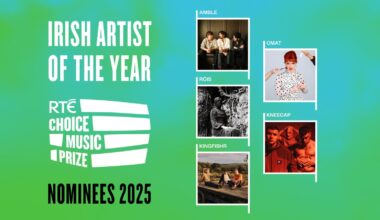 RTÉ Choice Music Prize reveals Irish Artist of the Year shortlist
