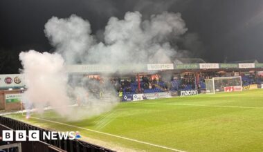 Ross County condemns 'small number of young fans' after flare thrown