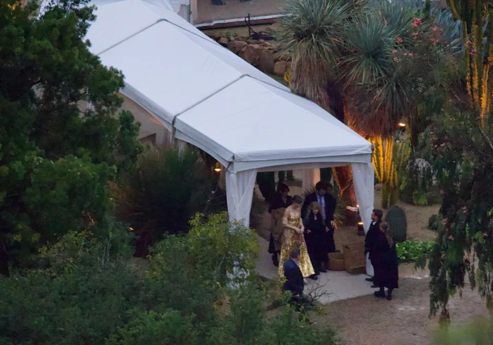 They appeared to be engaged in conversation. BACKGRID