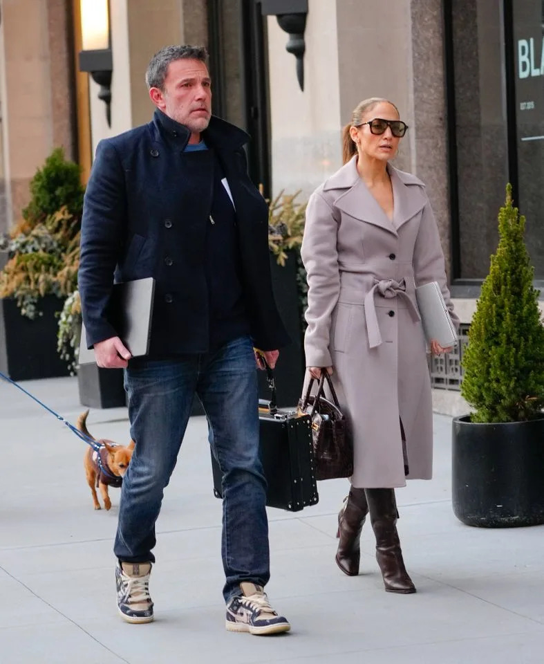 Ben Affleck and Jennifer Lopez are seen on March 29, 2024 in New York City Getty Images