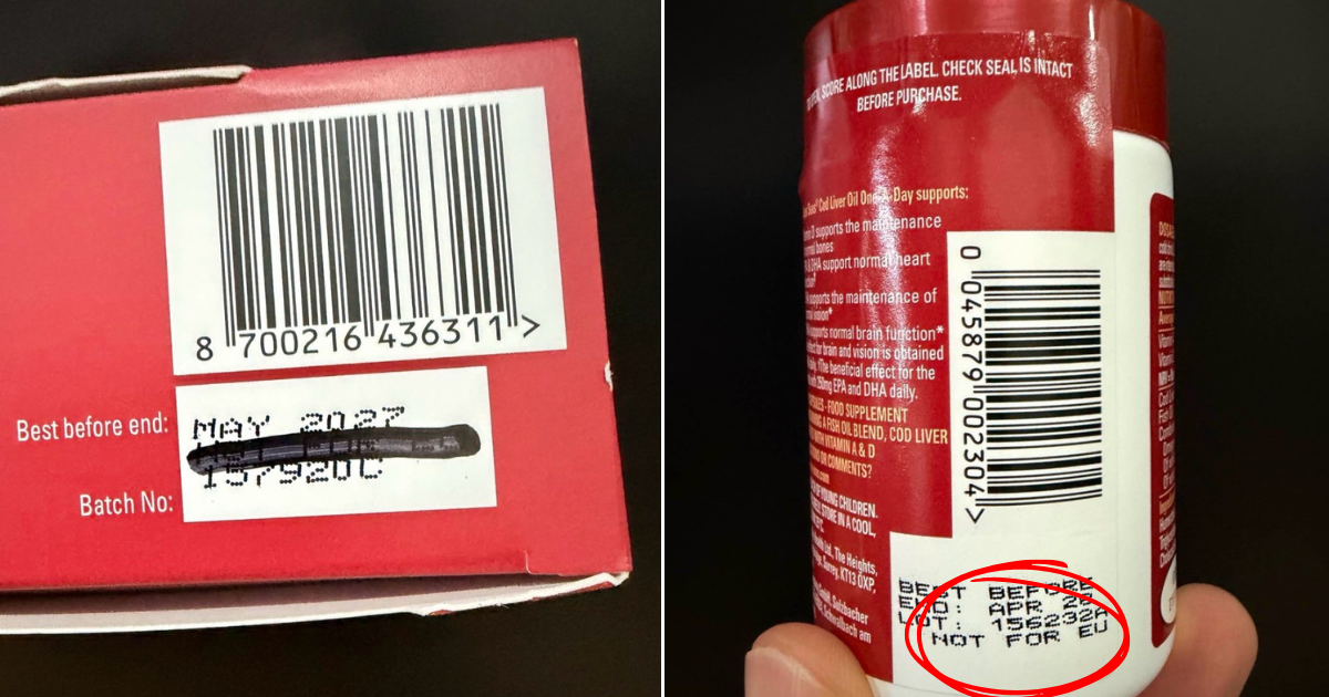 Pharmacies pull cod liver oil supplement stocked with ‘Not for EU’ label