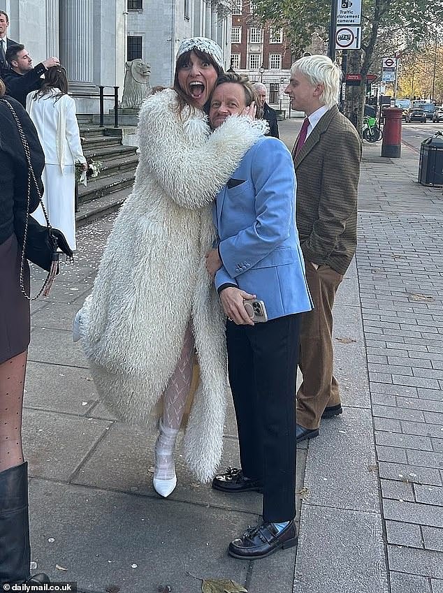 The TV presenter, 58, who married her partner in December, described it as: 'The most perfect day, with only 11 guests. It was very intimate and special'