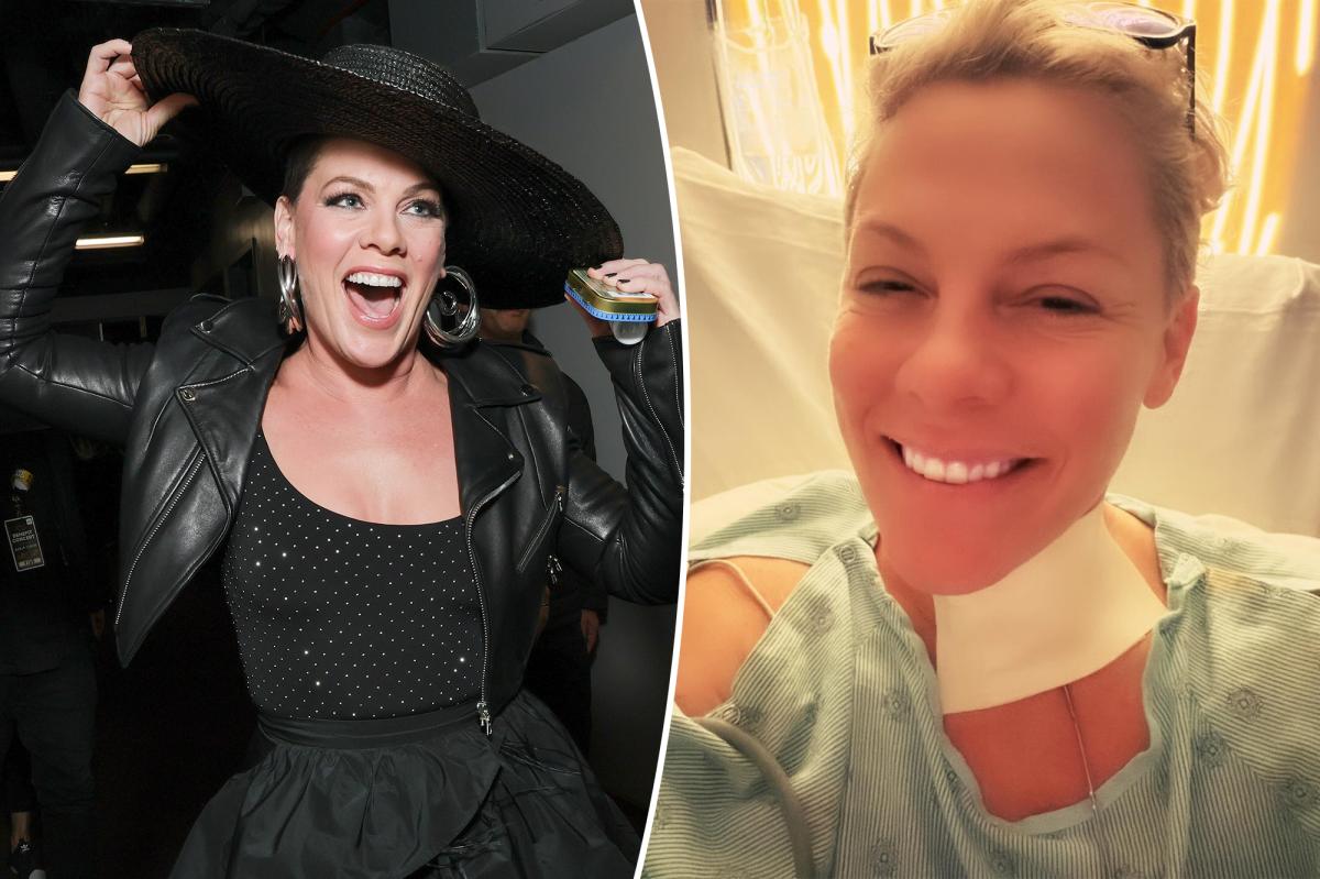 Pink rings in new year with hospital selfie as she undergoes surgery: 'Leaving behind all of my hurt'