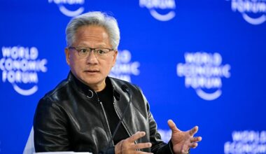 Tech CEOs boast and bicker about AI at Davos