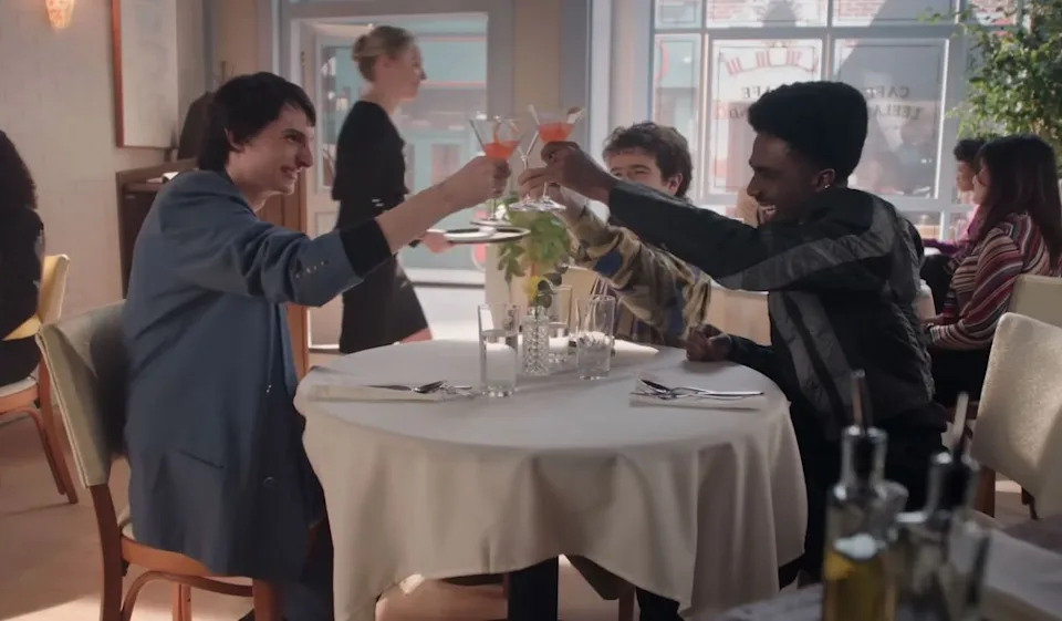 Wolfhard was joined by his former “Stranger Things” co-stars Caleb McLaughlin (Lucas Sinclair) and Gaten Matarazzo (Dustin Henderson). Saturday Night Live/Youtube