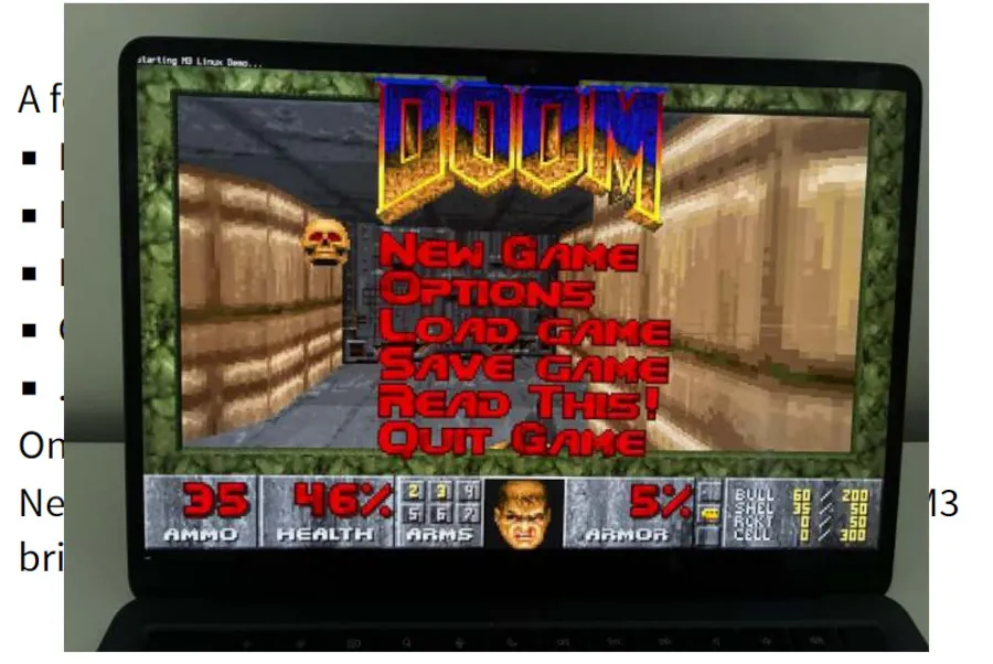 Asahi Linux on M3 with DOOM