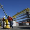Offshore wind blades and other equipment in New London, Conn. President Trump is a longtime critic of the wind industry.