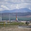 Workers build an electrical substation for a new Facebook data center under construction on May 29, 2019 in Eagle Mountain, Utah.