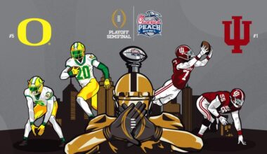 No. 5 Oregon and No. 1 Indiana to Meet in the CFP Semifinal at the Chick-fil-A Peach Bowl